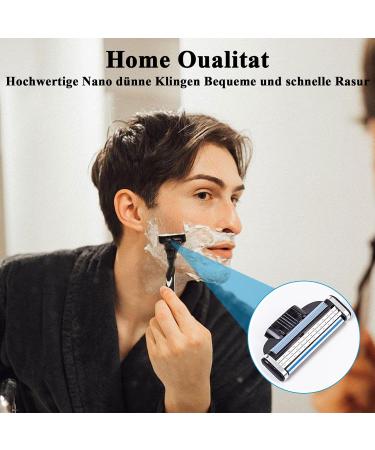 20 Pack Razor Blades - Men's Hairdressing & Shaving Refills with Security Caps & Black Brushes | Perfect Gift for Men - Buy Online on GoSupps.com