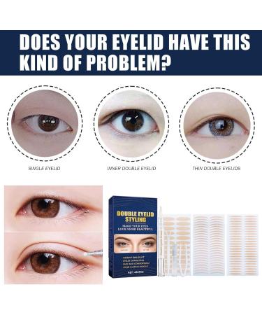 Eyelid Tape 480 Pcs 3 Types Instant Eyelid Lifter Strips Waterproof and Invisible Double Eyelid Tape for Hooded Eyes Droopy Uneven or Monolids Eyes Eyelash Adhesives - Buy Online on GoSupps.com