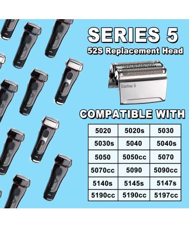 Buy 52S Electric Shaver Replacement Head | Compatible with Braun Series 5 5090 5190cc 5040 5140s & More | International Shipping Available - Buy Online on GoSupps.com