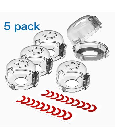 Child Safety Stove Knob Covers - 5 Pack with Double-Key Lock | Universal Gas Oven Knob Guards for Baby Proofing - Buy Online on GoSupps.com