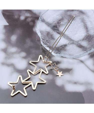 Aneneiceera Hollow Out Star Hair Clip Gold Hair Clip Tassel Hairpin Headdress Decorative Hair Pins Headpiece Bridal Hair Accessories for Women and Girls (Gold) Gold Silver - Buy Online on GoSupps.com