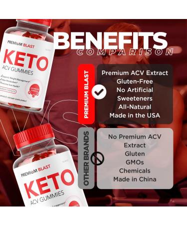 Premium Blast Keto ACV Gummies - Effective 30-Day Supply of Advanced Keto Plus ACV Gummies - Buy Online on GoSupps.com