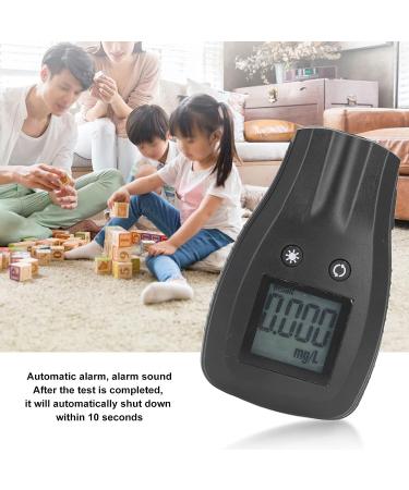Professional Digital Breathalyzer Alcohol Tester with Alarm Lanyard - LCD Screen - Black - Buy Online on GoSupps.com