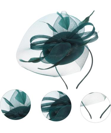 Baluue Women Banquet Hat Trendy Bridal Headdress Women Fascinator Wedding Topper Bride Hat Fascinators for Women Wedding Bride Fascinator Hat Outfits for Women Fascinator Clip Ladies Mesh Green 27x16cm Green - Buy Online on GoSupps.com