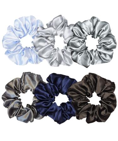 24 Pcs Satin Silk Hair Scrunchies - Fashion Hair Ties for Women and Girls - Multi-colored Hair Accessories - 4.5 Inch - Buy Online on GoSupps.com