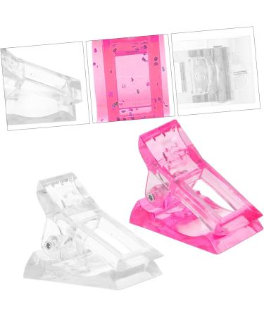 Mikinona 36 pcs Pink Tips Manicure Finger Quick Clip Gel Fixing Clips A for and Curve Tip Tools Fixation Pinchers Nail Poly Tool Salon DIY Accessories Extension Nails White Fake 1 count (Pack of 1) White Pinkx3pcs - Buy Online on GoSupps.com