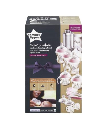 Tommee Tippee Closer to Nature Newborn Feeding Starter Set - Pink Bunnies | Baby Girl Essentials - Buy Online on GoSupps.com