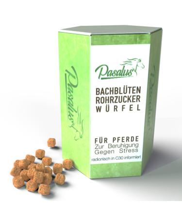 Pasalus Cane Sugar Dice and Bach Flowers for Scary, Stressed and Fearful Horses for Competitions, Training or Traveling