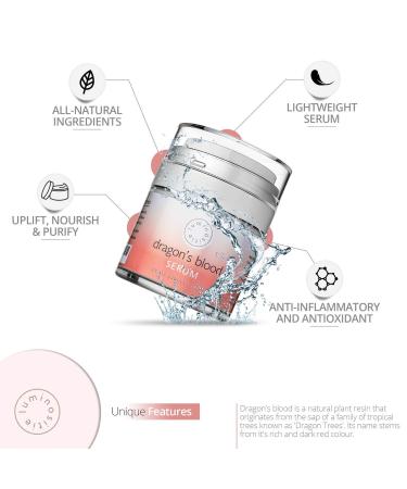 Dragon's Blood Serum Face Tightening Gel - 1.7oz Vegan Moisturizer for Repair, Soothe & Protect, Made in USA - Buy Online on GoSupps.com