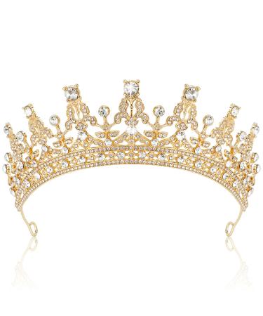 TOBATOBA Gold Tiara and Crown for Women Birthday Queen Crown Headband for Women Princess Crowns for Women Rhinestone Metal Tiara for Quinceanera Prom Pageant Bridal Halloween Costume Mother's Day Gift - Buy Online on GoSupps.com