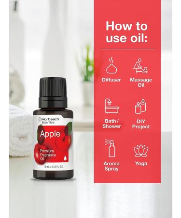 Premium Apple Fragrance Oil 0.51 fl oz - Ideal for Diffusers, Candles, Soap Making & DIY Projects | Horbaach - Buy Online on GoSupps.com