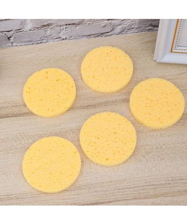 Beaupretty 60pcs Wood Pulp Sponge Puff - Round Facial Sponges for Makeup Removal & Pore Cleaning | Cellulose Cotton Pads for Face Massage - Buy Online on GoSupps.com