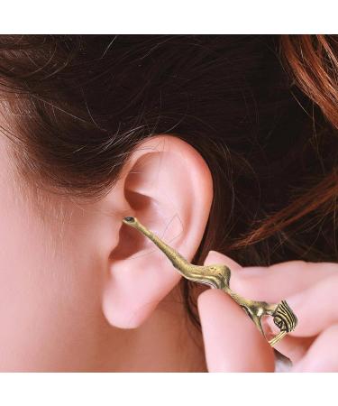 4pcs Vintage Brass Ear Spoons Set - Mini Body Shaped Scoops for Ear Wax Removal and Salt Filling - Buy Online on GoSupps.com