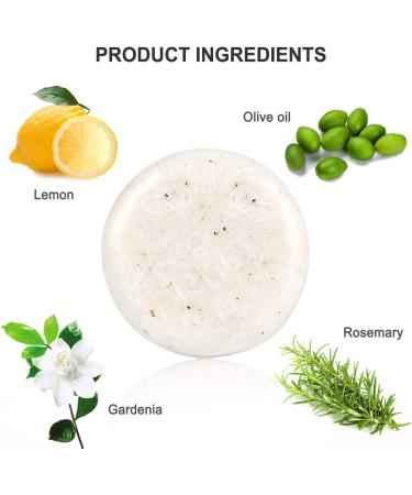 PHOGARY 2PCS Hair Shampoo Bar Hair Soap Natural Plant Essence Scented Shampoo for Dry and Damaged Hair - 3.88 oz (Rosemary + Lemon) - Buy Online on GoSupps.com