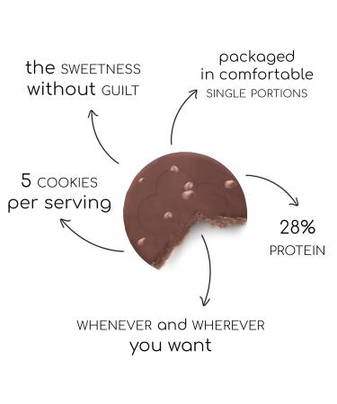 Protein Cookies Line Diet | 14x5 Cocoa & Hazelnuts | 28% Protein | Healthy Fit Snack - Buy Online on GoSupps.com