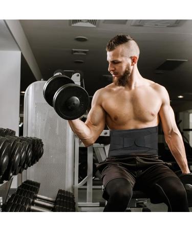 Siopob Back Brace | Anti-Skid Lumbar Support - Lower Back Brace With Adjustable Support Straps Anti-Skid Sweat- Band Com-fortable Gym Accessories Black Size S - Buy Online on GoSupps.com