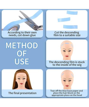 Sacubee Lace Front Wig Tape - Waterproof Double Sided Adhesive for Strong Hold - 4 Rolls - Buy Online on GoSupps.com