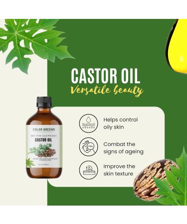Colorgreens Rich & Pure Castor Oil 16oz - Deep Moisturizing Body Face & Hair Oil for All Hair Types | Enhance Your Beauty Routine - Buy Online on GoSupps.com