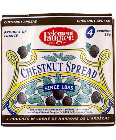 Clement Faugier Chestnut Spread 4 Pouches x 85g - Buy Online on GoSupps.com