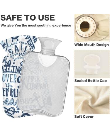 Shop Naanle Vintage Sea Anchor Hot Water Bottle - 1L Heat Bottle for Pain Relief & Therapy | International Shipping Available - Buy Online on GoSupps.com