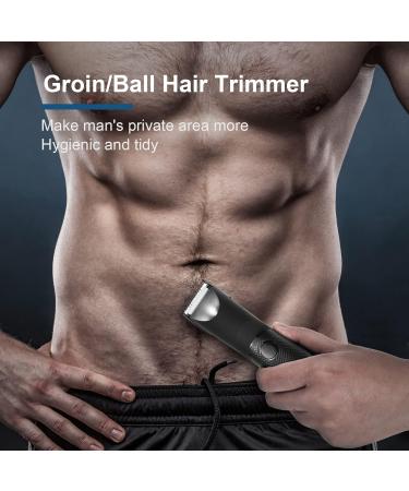 Mens Electric Body Groin Trimmers Painless Ball Trimmer IPX7 Waterproof for Wet & Dry Body Hair Groomer Shaver USB-C Recharge Replaceable Ceramic Blade Heads - Buy Online on GoSupps.com