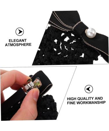 FRCOLOR Net Pocket Butterfly Barrettes Mesh Hair Snood Clip Hairnet Lace Bow Christmas Bows Hair Clip Chinese Decor Mesh Hair Snood Decor Headband Stainless Steel Temperament Miss 11.5x7cm Black - Buy Online on GoSupps.com