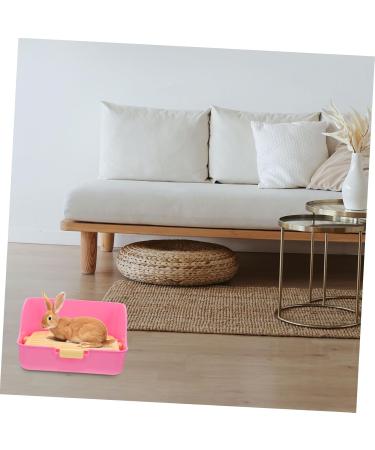 Kisangel Box Rabbit Toilet Rabbit Potty Pet Potty Little Pig Pee Toilet Small Pet Toilet Pet Supply Pet Pee Toilet Bunny Toilet Pet Training Corner Bunny Potty Pet Drawer Potty 28.5X23.5X15.5CM Pink - Buy Online on GoSupps.com