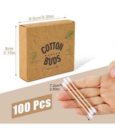 Sularpek Cotton Buds 100 Pcs - Bamboo Cotton Swabs for Ear & Makeup Cleaning - Buy Online on GoSupps.com