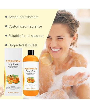 homomdy Persimmon Body Wash for Body Odor Control Natural Deodorant Deep Cleansing & Moisturizing Fresh Scent Mild Ingredient Persimmon Extract Oil for Women (3pcs) - Buy Online on GoSupps.com