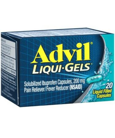 Advil Liqui-Gels 20s Size 20s Advil Ibuprofen Pain Relief Liquid Filled Capsules 20ct
