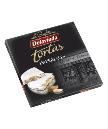 Delaviuda - Turron Torta Imperial, Hard Almond Nougat Gallette - Supreme Quality - 200g (Gluten Free) - (Turron) Spanish Product / Spanish Nougat