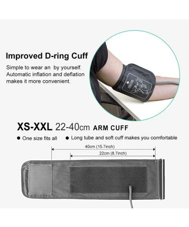 CAZON Upper Arm Blood Pressure Monitor with Pulse Rate Monitoring - Wide-Range Cuff 8.7-15.7 - 2x120 Memory - Home BP Monitor (Black) - Buy Online on GoSupps.com
