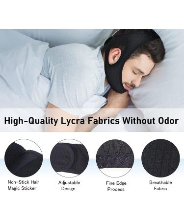 Mesh Anti-Snoring Mask with V-Face Strap - Prevent Snoring and Jaw Dislocation (Black) - Buy Online on GoSupps.com