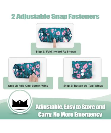 Wegreeco Bamboo Charcoal Reusable Menstrual Pads - 6 Pack - Medium Rose | Soft Cloth Sanitary Pads & Panty Liners with Mini Wet Bag - Buy Online on GoSupps.com