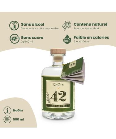 NoGin 42 - The alternative to non-alcoholic gin with the original Gin 42 spices | jnpr | Sugar free | Ideal companion for no - Buy Online on GoSupps.com