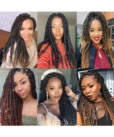 18 inch Passion Twist Water Wave Crochet Braids Hair - 7 Packs | Long Bohemian Locs | Synthetic Hair Extensions for Spring Twist and Fluffy Style - Buy Online on GoSupps.com