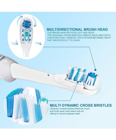 Sensitive Electric Toothbrush Heads (4 Count) for Braun Oral B - Dual Clean Rotation, Cross Action Power - Buy Online on GoSupps.com