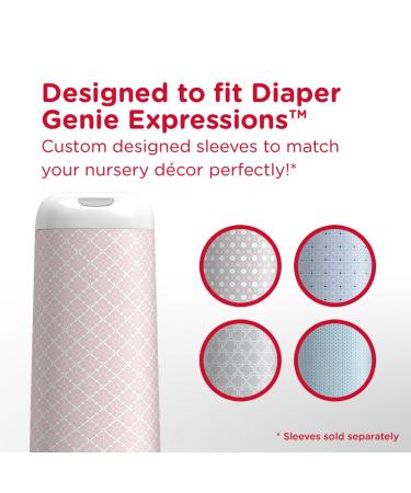 Playtex Diaper Genie Expressions Fabric Sleeve - Grey Clovers - Buy Online on GoSupps.com