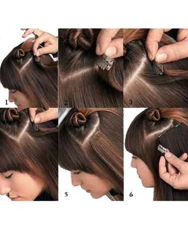 Shop Clip-In Remy Hair Extensions | 8 Wefts 55cm Double Thickness - #1B Natural Black - Buy Online on GoSupps.com