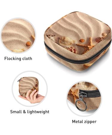 Period Bag Sanitary Napkin Storage Pouch - Beach Shells & Starfish Design - Buy Online on GoSupps.com