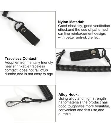 Belihome Paracord Tactical Lanyard | Elastic Fishing Key Ring | Durable Spiral Keychain Safety Rope - Buy Online on GoSupps.com