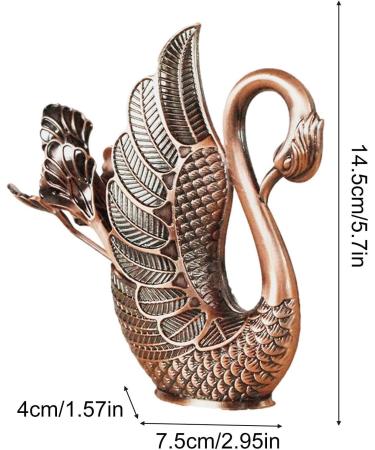 Lencyotool Swan Fork Holder Set - Rustproof Alloy Decorative Utensils for Birthdays Weddings & Parties - 7 Red Antique Fork Holders - Buy Online on GoSupps.com
