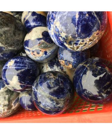 Natural Crystal Rough Crystal 1pcs Natural Blue-Veins Stone Round Ball Can be Used for Natural Stones Household - Buy Online on GoSupps.com