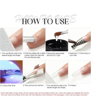 Builder Gel Nail Kit - Poly Gel Nail Kit - Clear Poly Nail Gel Kit Nail Strengthen Gel with Nail Brush - Builder Gel Nail Extension Set Poly Glue Nail Art UV Builder Quick Gel - Buy Online on GoSupps.com