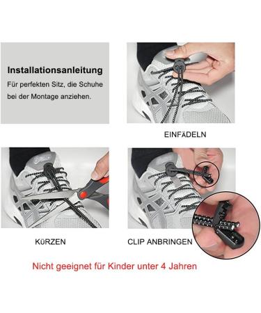 Szplus Quick Laces - 4 Pairs of Elastic & Reflective Laces with Quick Lock for Running Fitness & Hiking | Multi-Colored - Buy Online on GoSupps.com