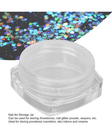 Entatial Nail Powder Container - Clear Glass Nail Art Storage for DIY Cosmetics - Buy Online on GoSupps.com