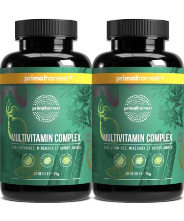Primal Harvest Multivitamin tablets (60 servings) - High dosed - Multivitamin capsules with essential vitamins - Vitamins A C D K and minerals such as biotin zinc acid