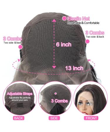 22 Inch Body Wave Lace Front Wig | Brazilian Virgin Human Hair | 180% Density | HD Transparent Lace | Pre Plucked with Baby Hair | Natural Hairline - Buy Online on GoSupps.com