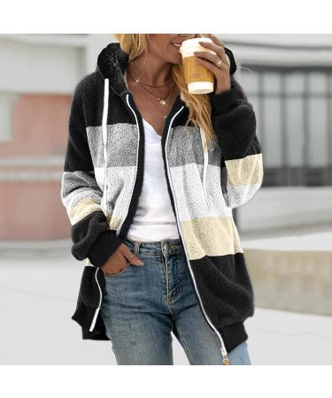 Hanxiulin Women's Oversize Plush Hoodie Jacket - Warm Fleece Winter Coat for Hiking & Outdoor Activities - Buy Online on GoSupps.com