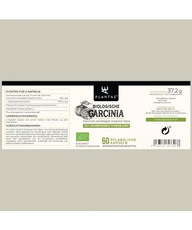 Buy Garcinia Cambogia Bio - 60 Vegetarian Capsules | Natural Appetite Suppressant & Fat Burner | 60% HCA - Shipping Worldwide - Buy Online on GoSupps.com